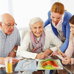 Teling dementia painting kit with brush enables easy, splash-free creativity.