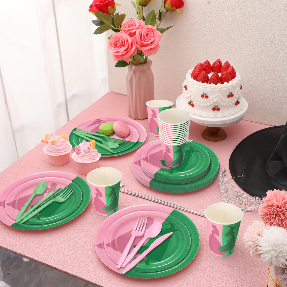 Tellingyou pink-green plastic knives 6.7in for reliable party prep