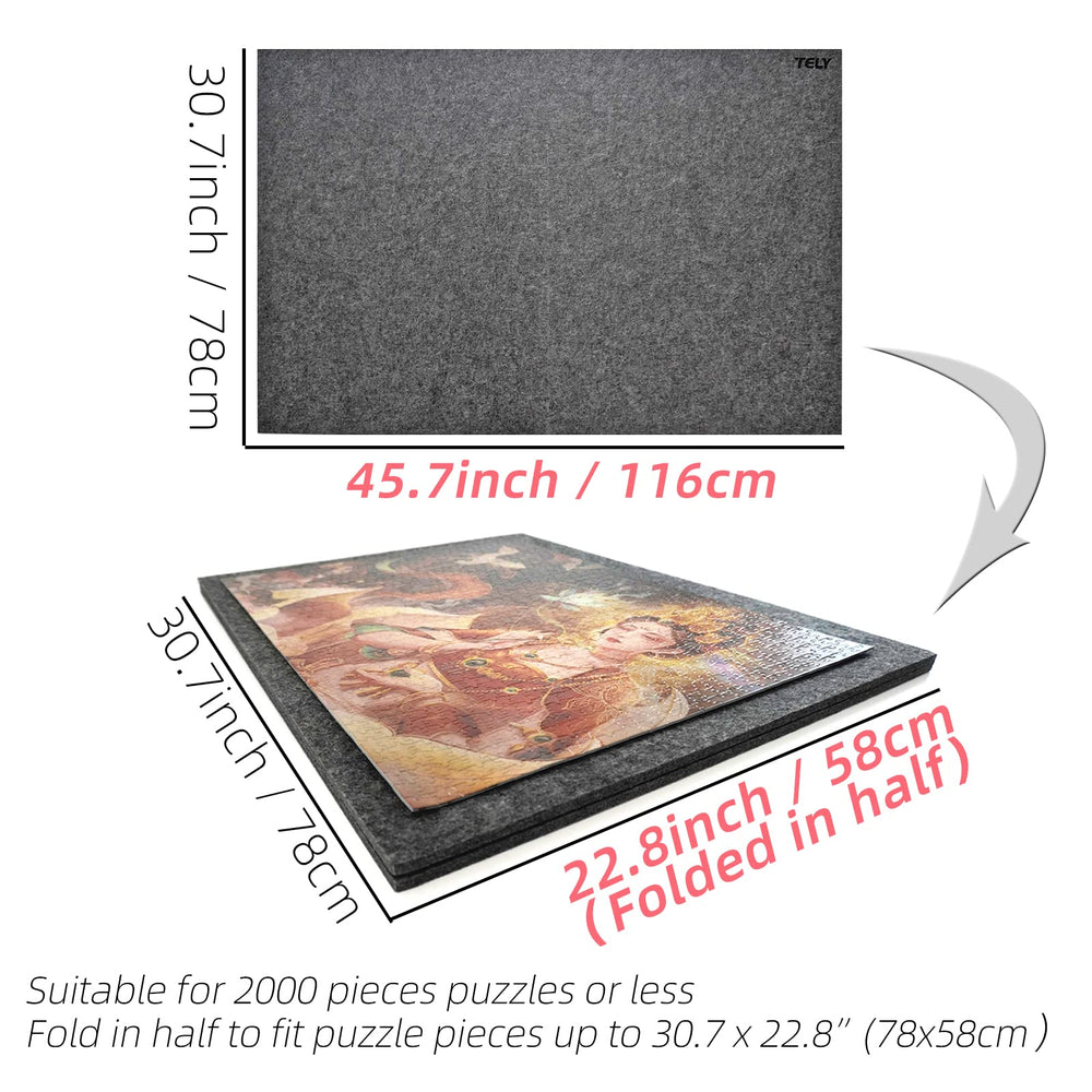 TELY puzzle board non-slip surface keeps pieces in place
