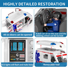 TEMI ambulance toy figures inside support cooperative storytelling and role play
