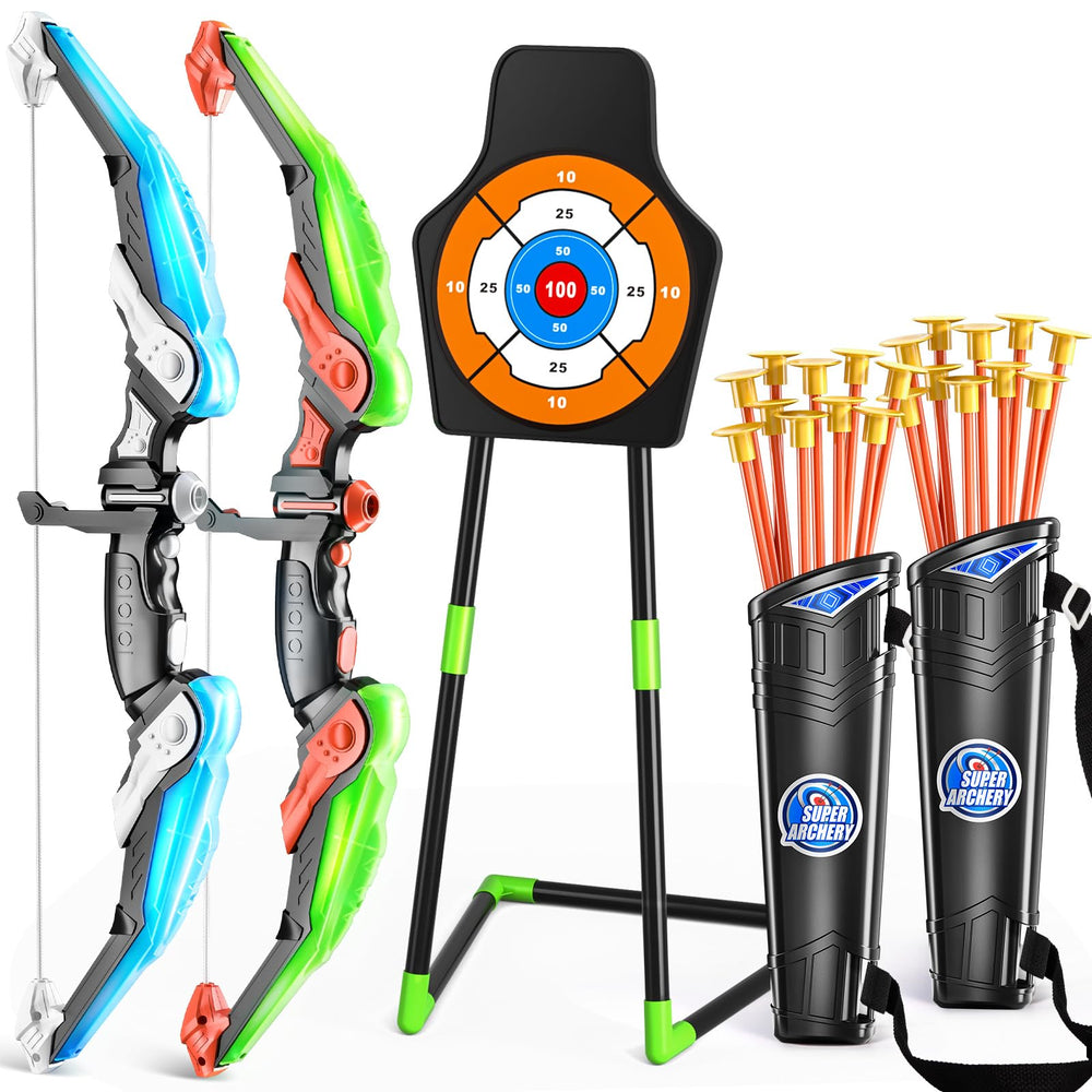 TEMI archery set green bow for indoor or outdoor play