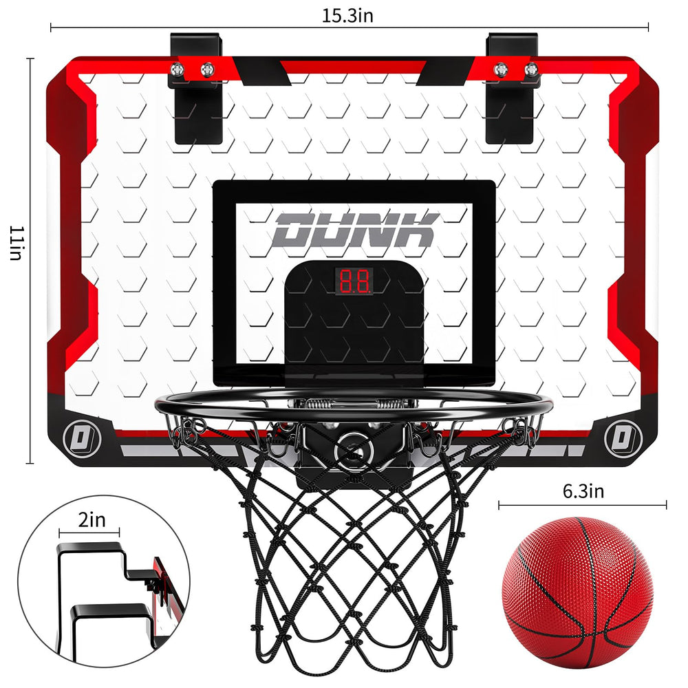 TEMI basketball hoop scoreboard displaying points during family game