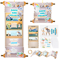 Tenceur David and Goliath craft kit long cards ready for religious projects