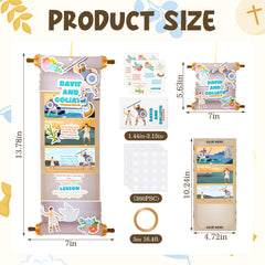 Tenceur David and Goliath craft kit scroll-shaped cards for Bible study prompts