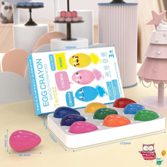 Tencoz drop-resistant egg crayons stay intact during playful drawing.