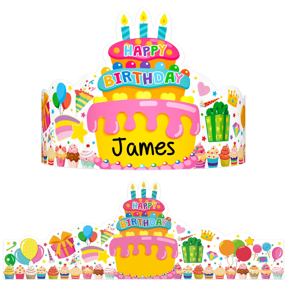 TENDFINE colorful birthday crowns in a 36-pack, ideal for classroom celebrations.