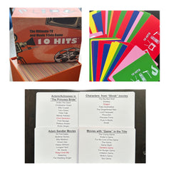 Ten Hits red bonus card emphasizes extra points for tougher answers.