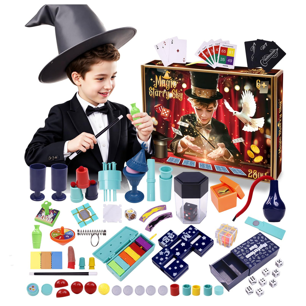 Tentam Magic Kit contents showcase essential beginner props for playtime and learning.