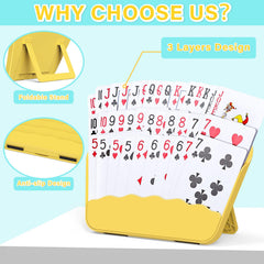 Tenyond card holder 2-pack non-slip base keeps play steady on any surface.