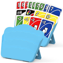 Tenyond card holder with foldable stand ready for travel and play.