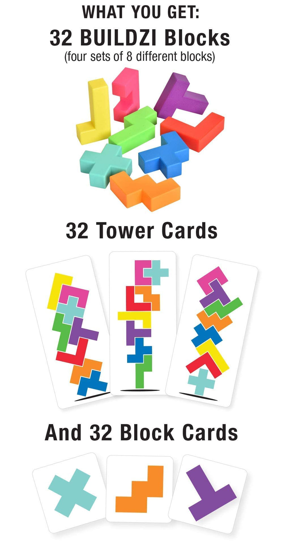 TENZI BUILDZI family game night setup for all ages.