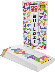TENZI BUILDZI unboxed components laid out for family game night