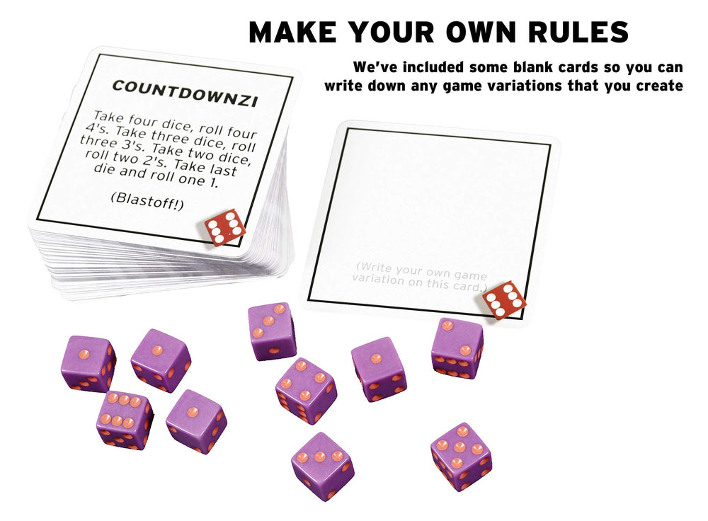 TENZI color dice sets in bright hues for quick identification during play