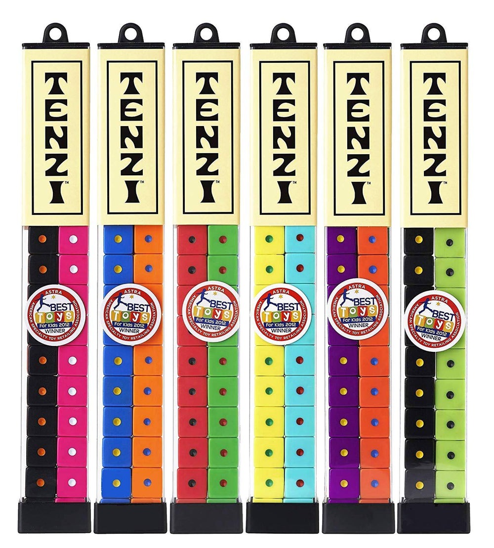 TENZI family game night setup shown for easy play