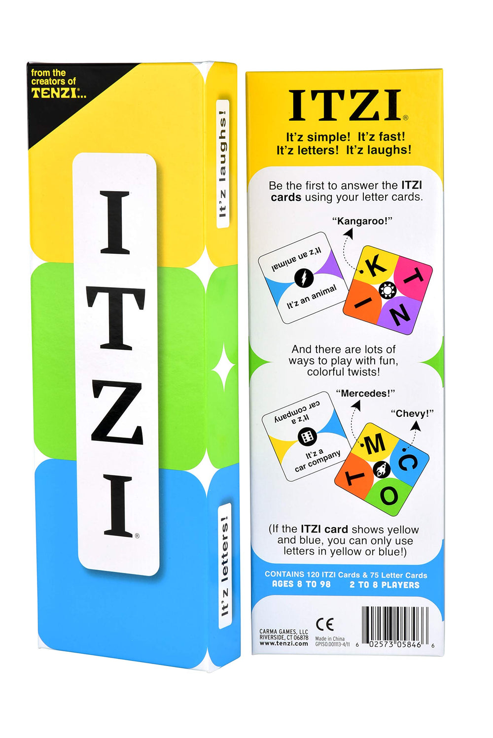 TENZI ITZI colorful letter cards spark quick thinking and creativity