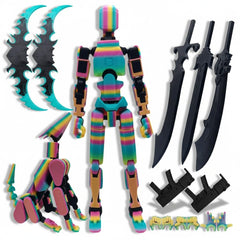 Teoboeys T13 dog-set action figure in a dynamic display pose.