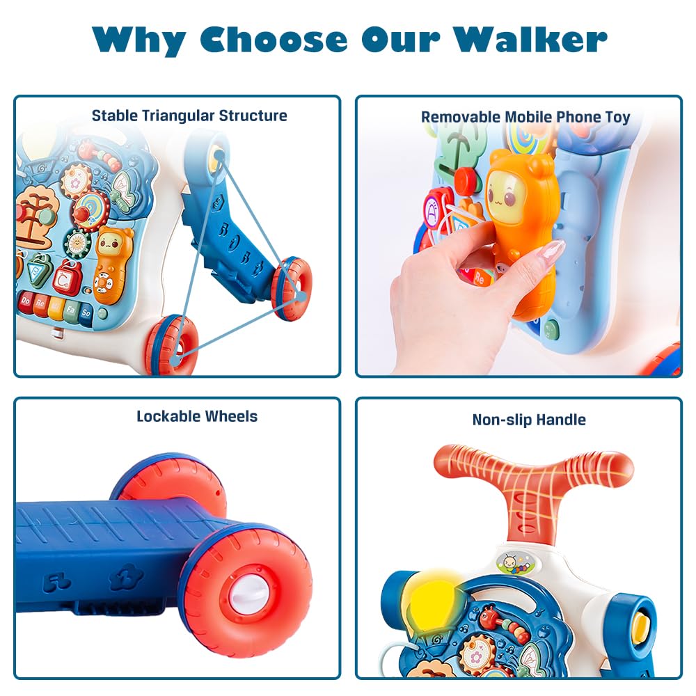Terramus spinning rollers stimulate visual tracking and cause-effect play.