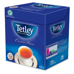 Tetley Orange Pekoe Tea bags bulk pack for daily brewing.