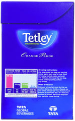 Tetley Orange Pekoe Tea bags with clear labeling for quick selection.