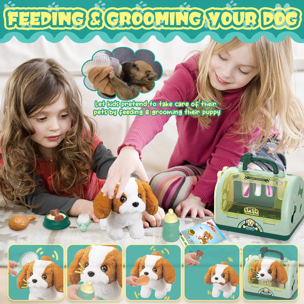 TEUVO Play Set dog food and bottle for feeding time pretend play.