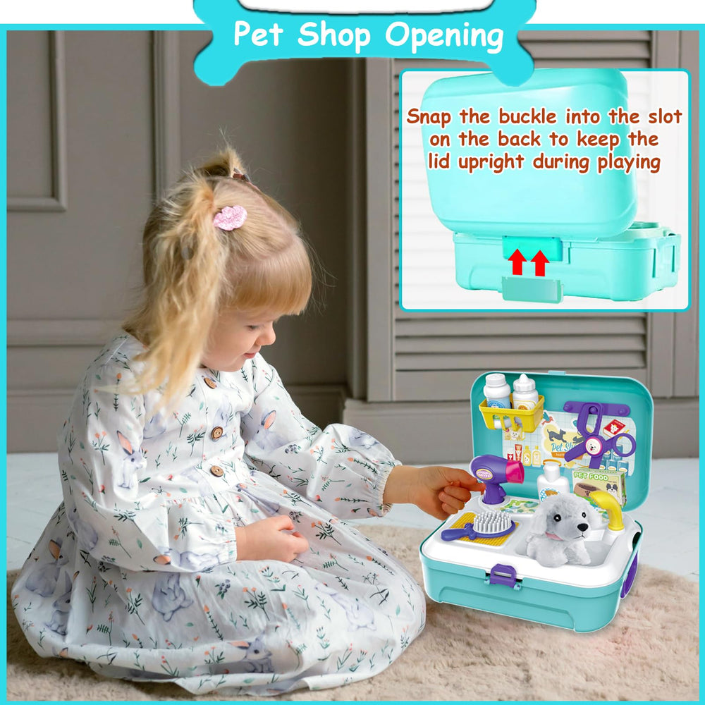 TEUVO Pet Care Set puppy backpack keeps supplies portable