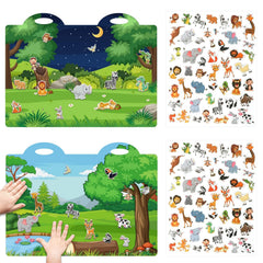 Tevxj 3D jungle animals sticker set brightens windows for imaginative play.