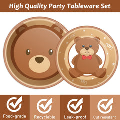 Tevxj bear napkin replacers 6.5-inch for coordinated service