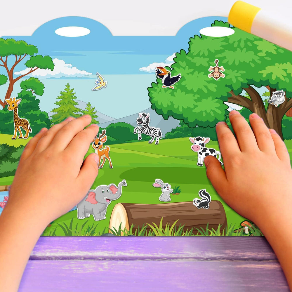 Tevxj safari window decals provide durable, reusable party decorations.