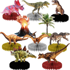 Tevxj dinosaur centerpiece, T-Rex design adds bright birthday table decor.