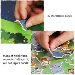 Tevxj fold-out jungle scenes expand play areas for storytelling.