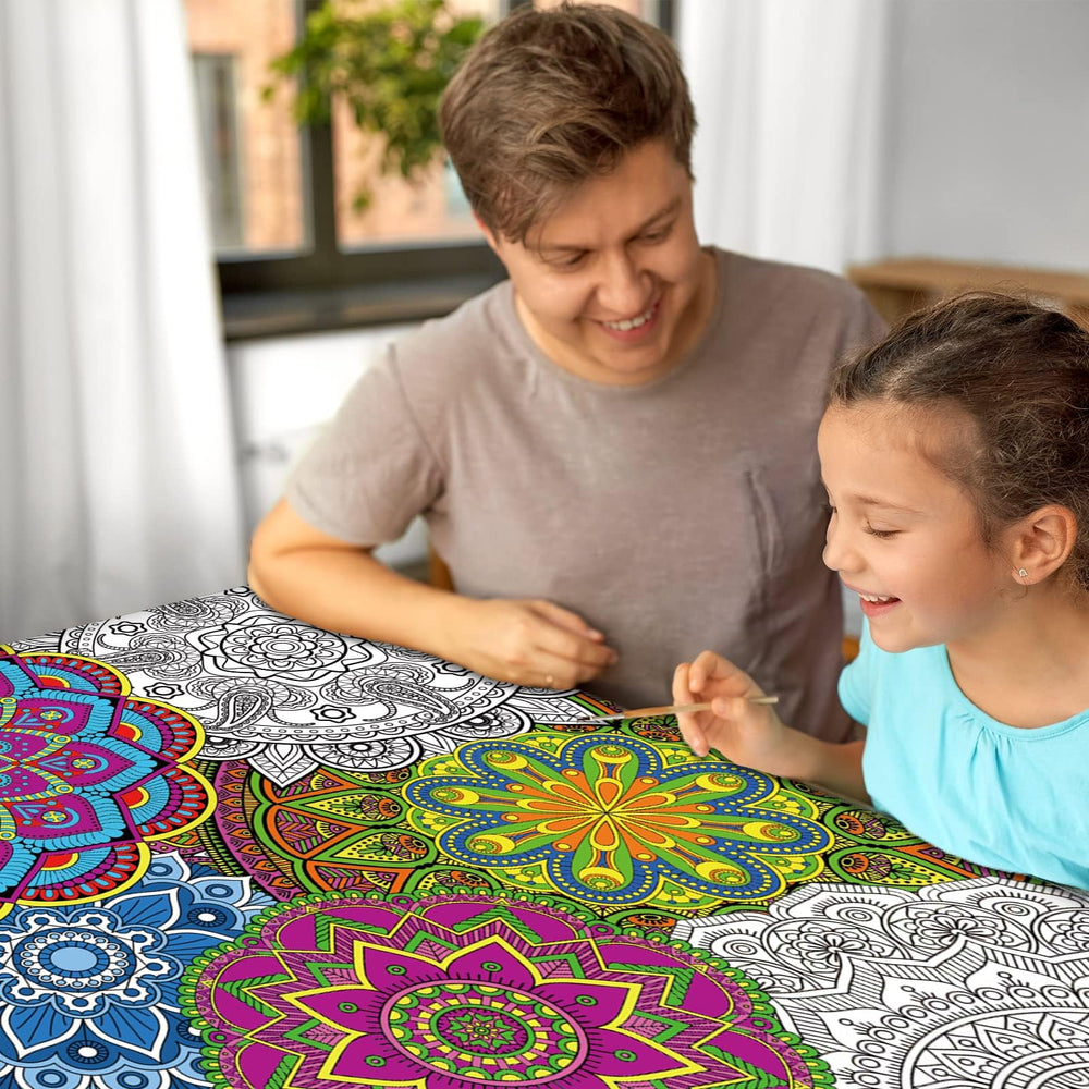 Tevxj mandala poster back film protects colors from soaking