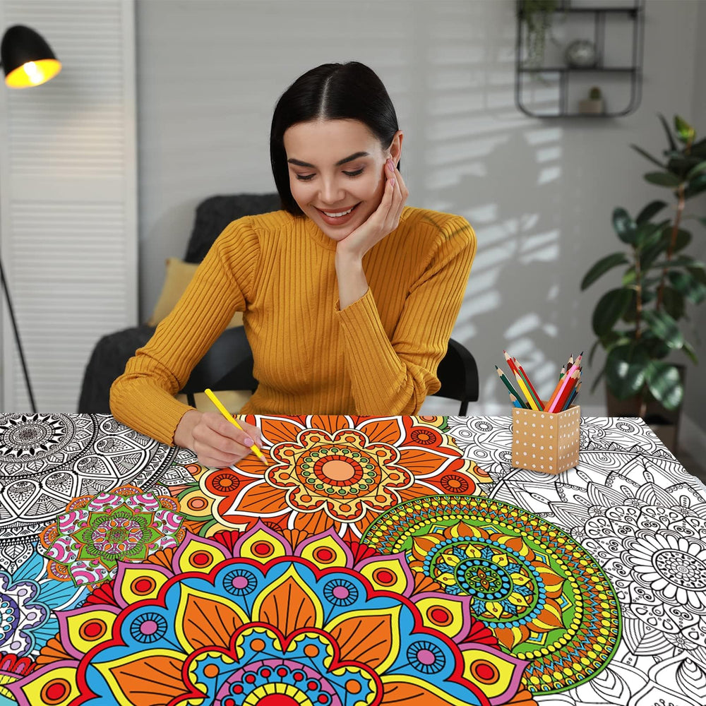 Tevxj jumbo mandala on floor or wall for versatile display