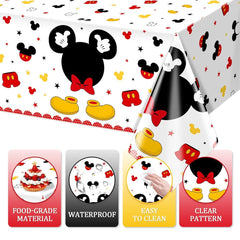 Tewess 108x51 tablecloth keeps party tables tidy and colorful.