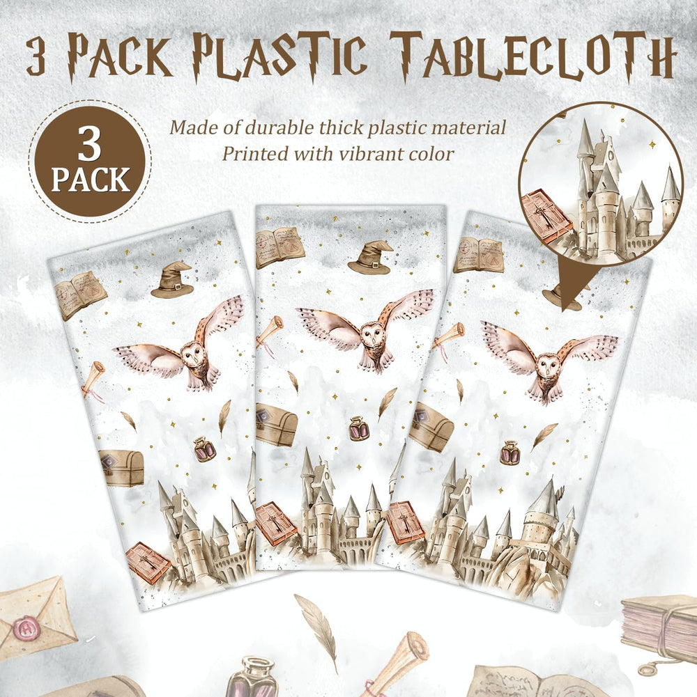 Tewess wizard tablecloth durable waterproof disposable material helps reduce cleanup after celebrations.