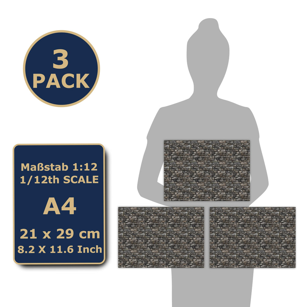 TexturKontor cottage 1:12 scale wall accents for customizable interiors