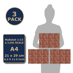 Self-adhesive backing of TexturKontor roof tiles sticks to dollhouse surfaces