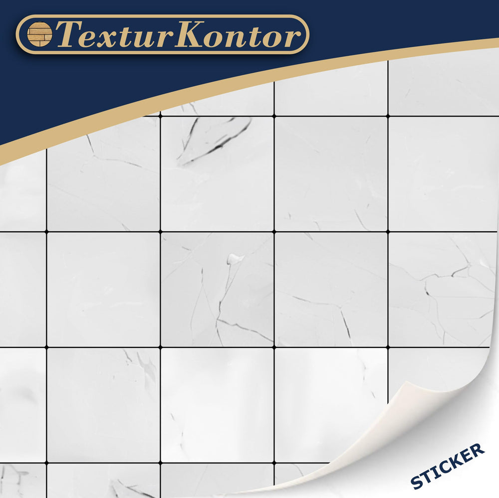 TexturKontor 1:12 scale tiles in white squares for crisp textures.