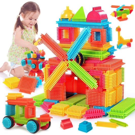 Teytoy Bristle Shape Blocks car for imaginative play and fine motor coordination.