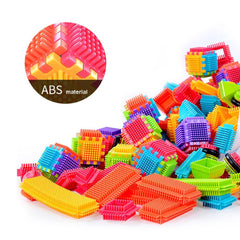Teytoy Bristle Shape Blocks durable plastic withstands active toddler play.