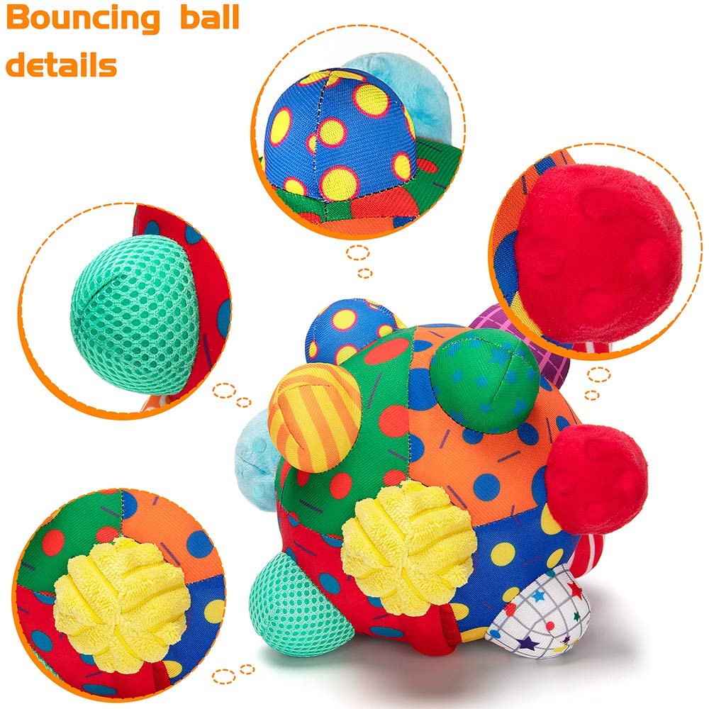 teytoy high-contrast colors ball improves focus and visual interest for babies.