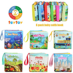teytoy My First Soft Book animal world page features bright textures for sensory play