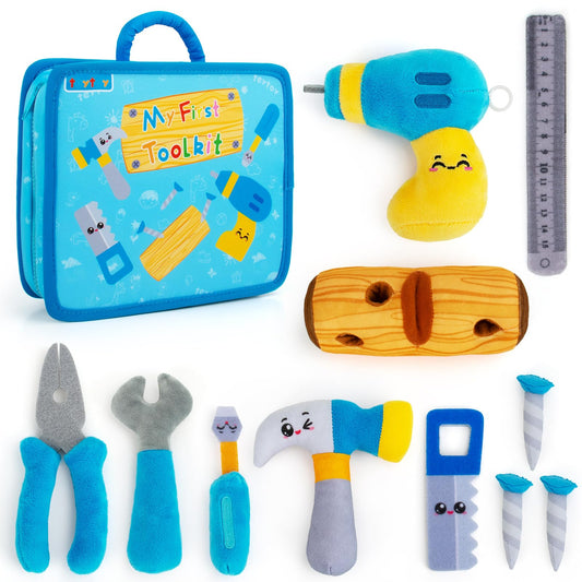 Teytoy My First Toolbox with zipper box for toddler pretend play and exploration.