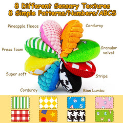 Teytoy sensory ball features squeaker and crinkle sounds to engage senses