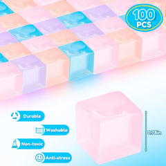 Teyva Daily pink mini ice cube stress ball delivers calm sensory feedback