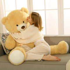Tezituor giant teddy bear close up fur texture highlighting ultra-soft feel