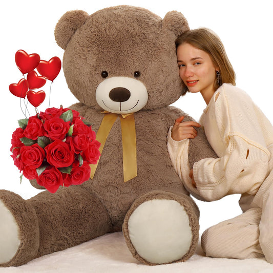Tezituor 5ft giant teddy bear front view offers cozy companionship.