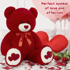 Tezituor teddy bear decorates bedrooms and nurseries with an oversized, friendly presence.
