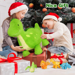 Tezituor colorful plush dinosaurs help kids learn colors while playing