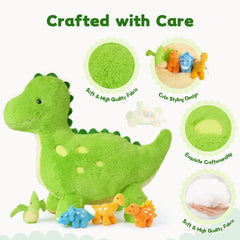 Tezituor Brachiosaurus baby plush offers gentle comfort and color-rich learning