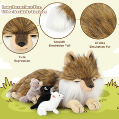 Tezituor gift-packaging-ready wolf plush for holidays